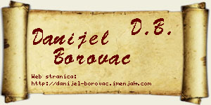 Danijel Borovac vizit kartica